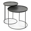 Round Tray Side Tables, Set of 2 (Trays Not Included)