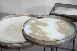 Round Tray Side Tables, Set of 2 (Trays Not Included)