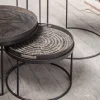 Round Wood Beads Tray, Black