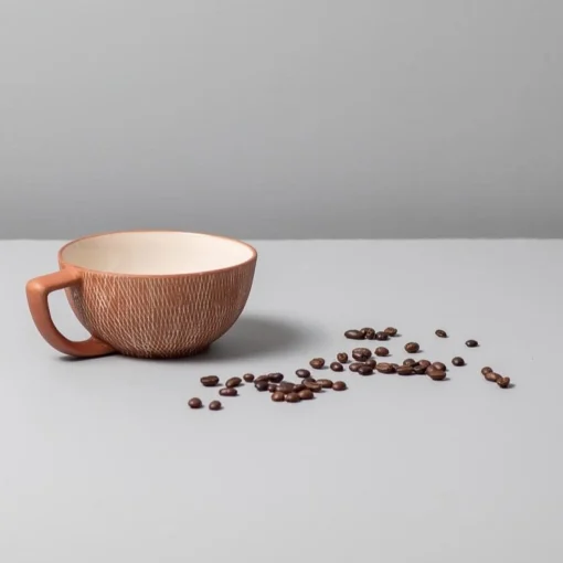 Rust Crosshatch Latte Mugs, Set of 4^Be Home Best Sale