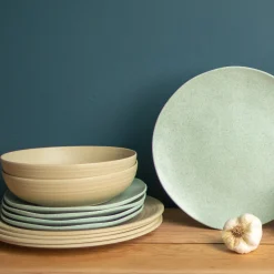 Sancha Organic Dinner Plate, Birch, Set of 4^Be Home Outlet