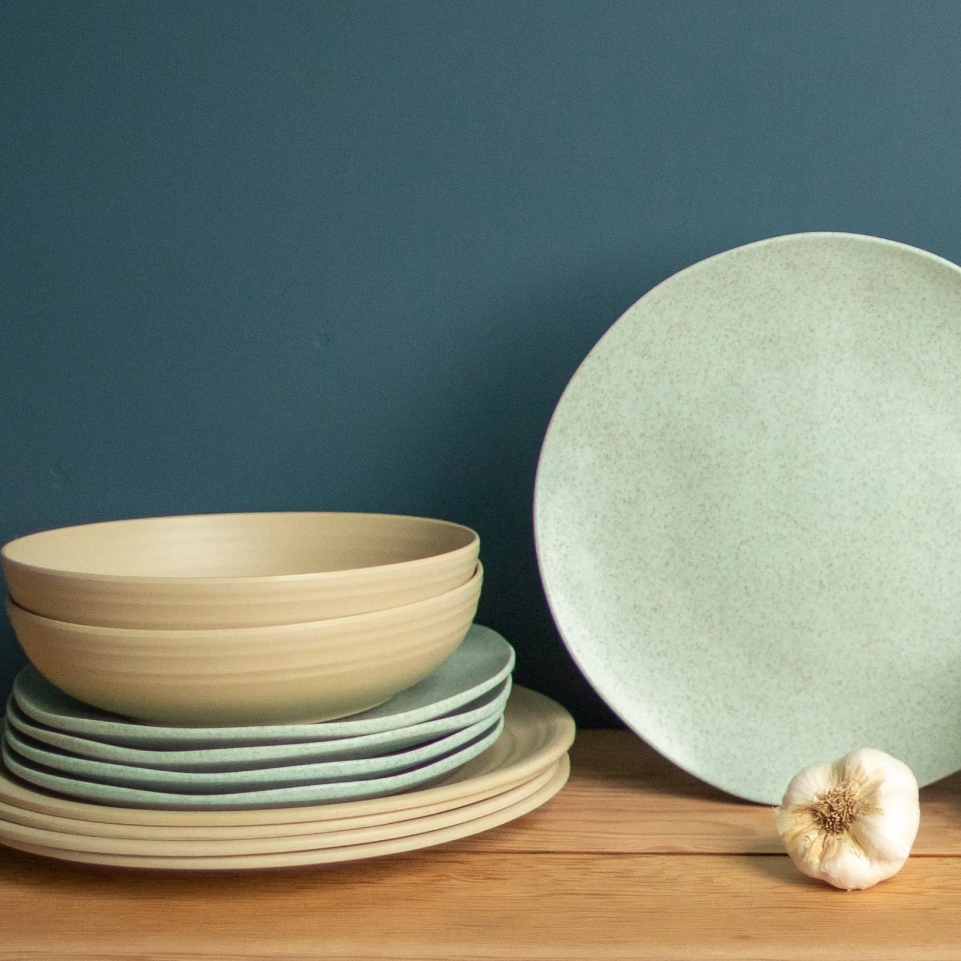 Sancha Organic Dinner Plate, Birch, Set of 4^Be Home Outlet