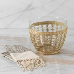 Seagrass Cage Salad Bowl, Medium