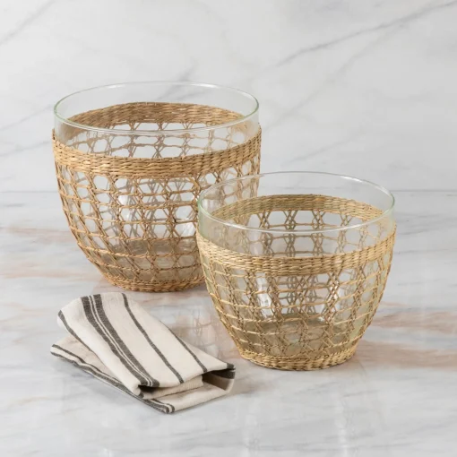 Seagrass Cage Salad Bowl, Medium^Be Home Discount