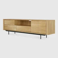 Shadow Solid Oak Media Console, 88.5"