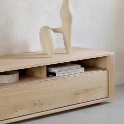 Shadow Solid Oak Media Console, 55.5"