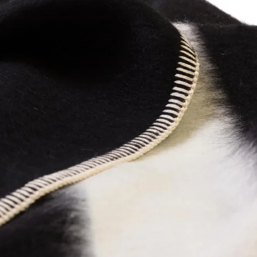 Siempre Blanket, Black with Ivory Stripe^Be Home Fashion