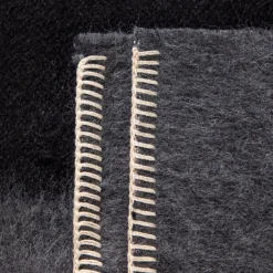 Siempre Blanket, Charcoal with Black Stripe^Be Home Discount