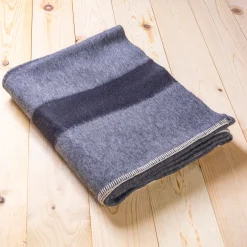 Siempre Blanket, Charcoal with Black Stripe^Be Home Outlet