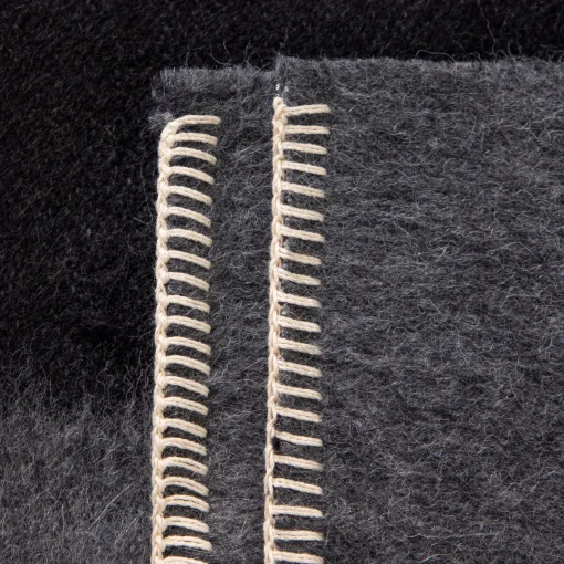 Siempre Blanket, Charcoal with Black Stripe^Be Home Outlet