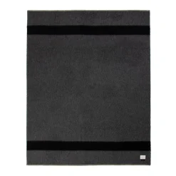 Siempre Blanket, Charcoal with Black Stripe^Be Home Outlet