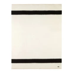 Siempre Blanket, Ivory with Black Stripe^Be Home Cheap