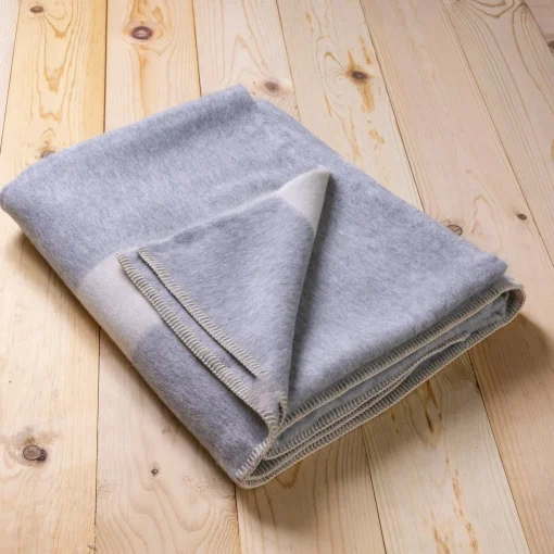 Siempre Blanket, Light Heather with Ivory Stripe^Be Home Discount