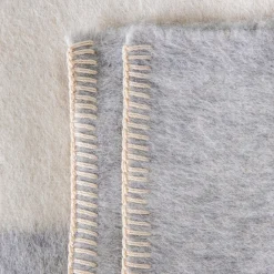 Siempre Blanket, Light Heather with Ivory Stripe^Be Home Shop