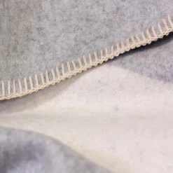 Siempre Blanket, Light Heather with Ivory Stripe^Be Home Shop