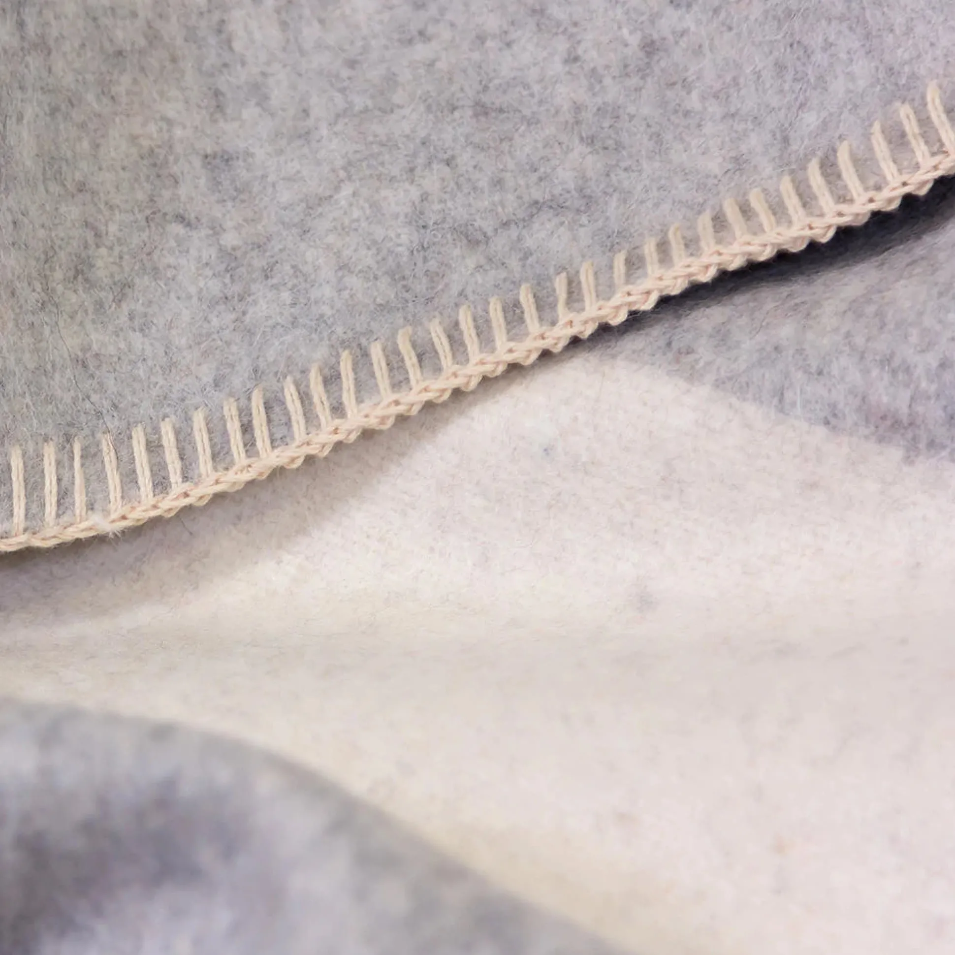 Siempre Blanket, Light Heather with Ivory Stripe^Be Home Shop