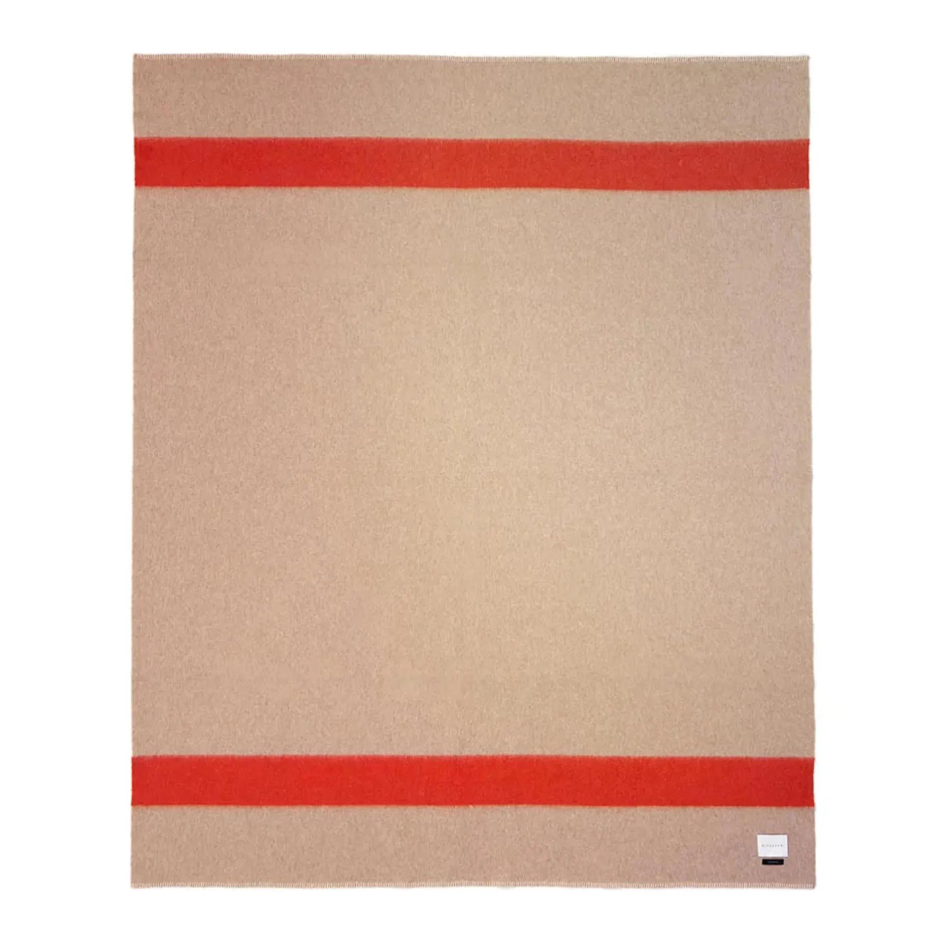 Siempre Blanket, Sand with Red Stripe^Be Home Fashion