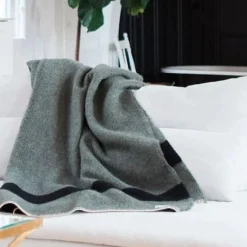 Siempre Blanket, Surplus with Black Stripe^Be Home Fashion