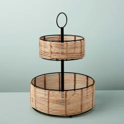 Simla Cane Tiered Basket