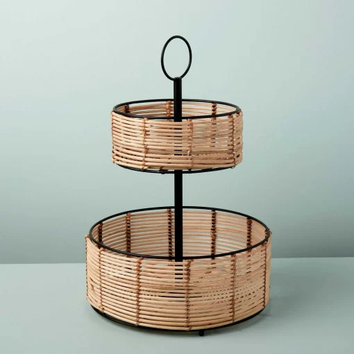 Simla Cane Tiered Basket