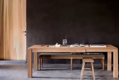 Slice Extendable Dining Table, Oak, 55.5"/ 87"