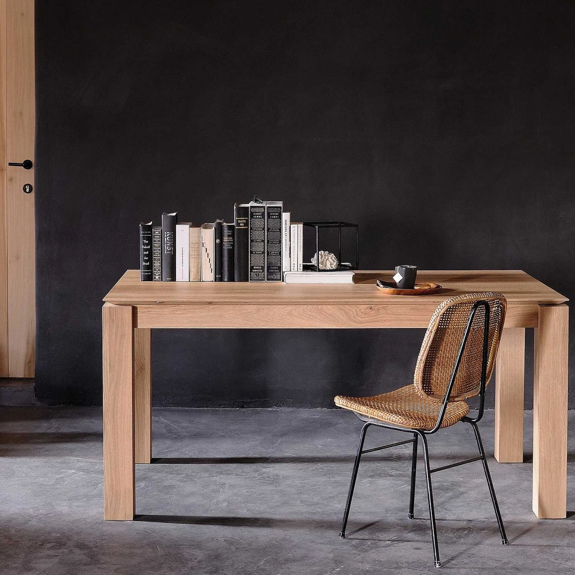 Slice Extendable Dining Table, Oak, 55.5"/ 87"