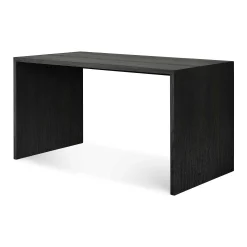 Solid Black Oak U Desk