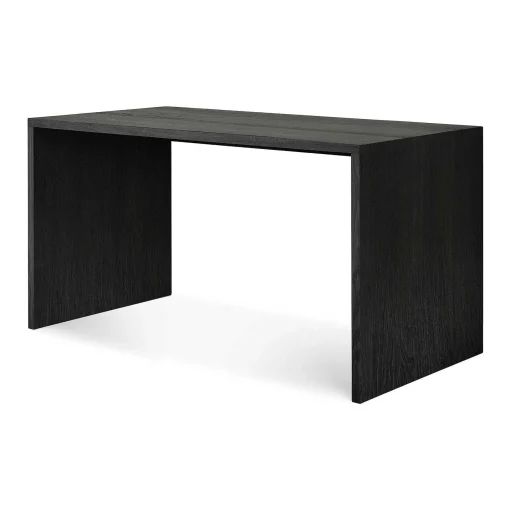 Solid Black Oak U Desk
