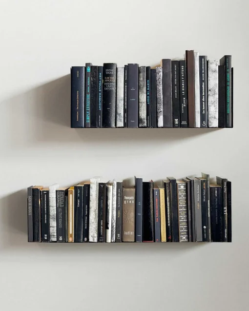 Solid Oak U Shelf with Black Metal, 28"