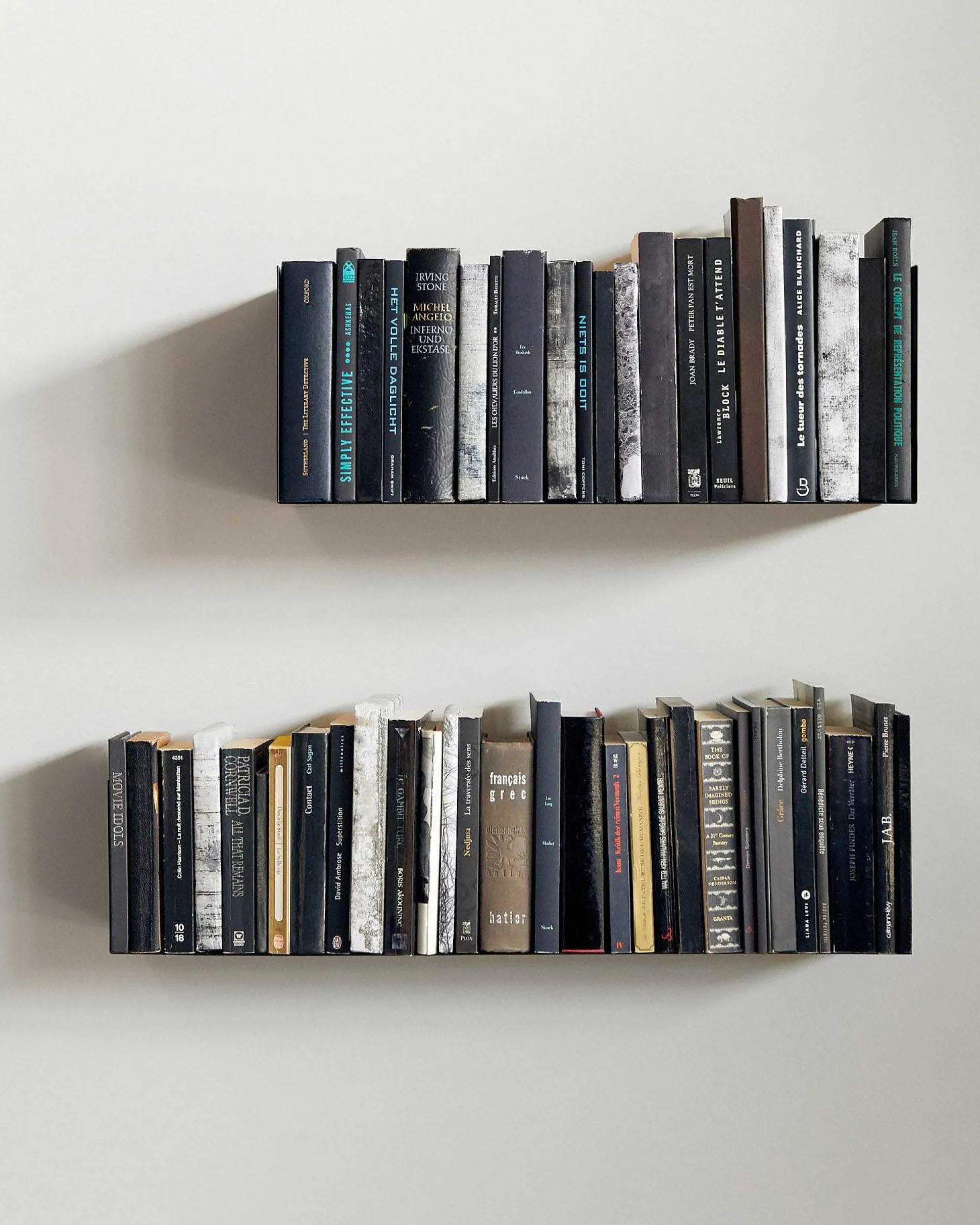 Solid Oak U Shelf with Black Metal, 22"