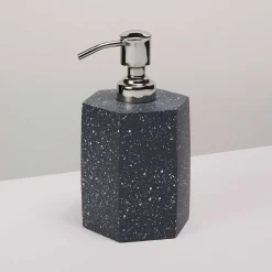 Speckled Cement Soap Dispenser, Slate