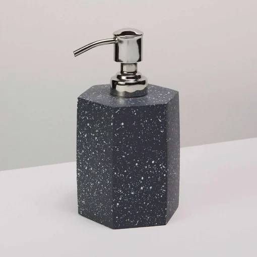 Speckled Cement Soap Dispenser, Slate