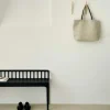 Spindle Solid Black Oak Bench