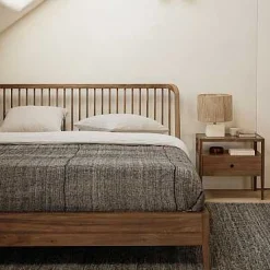 Spindle Solid Reclaimed Teak Bed, King