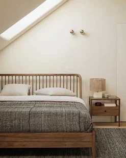 Spindle Solid Reclaimed Teak Bed, Queen