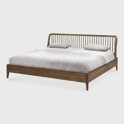 Spindle Solid Reclaimed Teak Bed, Queen