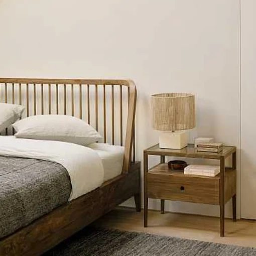 Spindle Solid Reclaimed Teak Bed, Queen