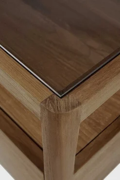 Spindle Solid Reclaimed Teak Bedside Table