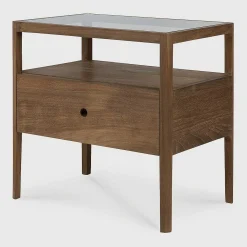 Spindle Solid Reclaimed Teak Bedside Table