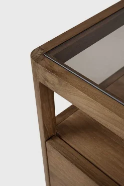 Spindle Solid Reclaimed Teak Bedside Table