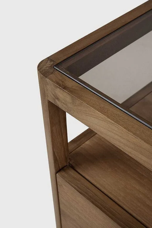 Spindle Solid Reclaimed Teak Bedside Table