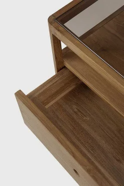 Spindle Solid Reclaimed Teak Bedside Table