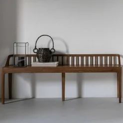 Spindle Solid Reclaimed Teak Bench