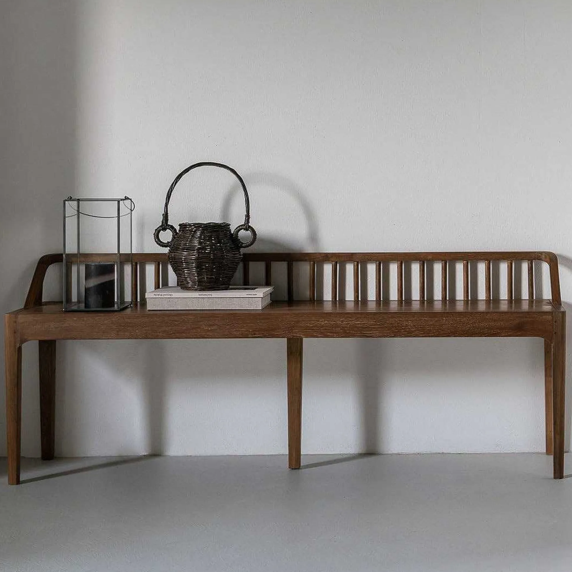 Spindle Solid Reclaimed Teak Bench