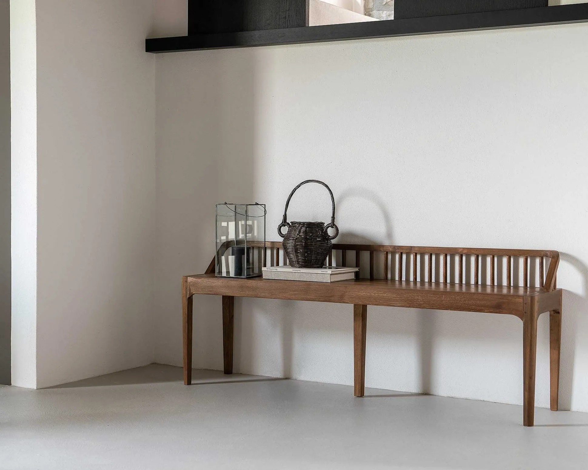 Spindle Solid Reclaimed Teak Bench