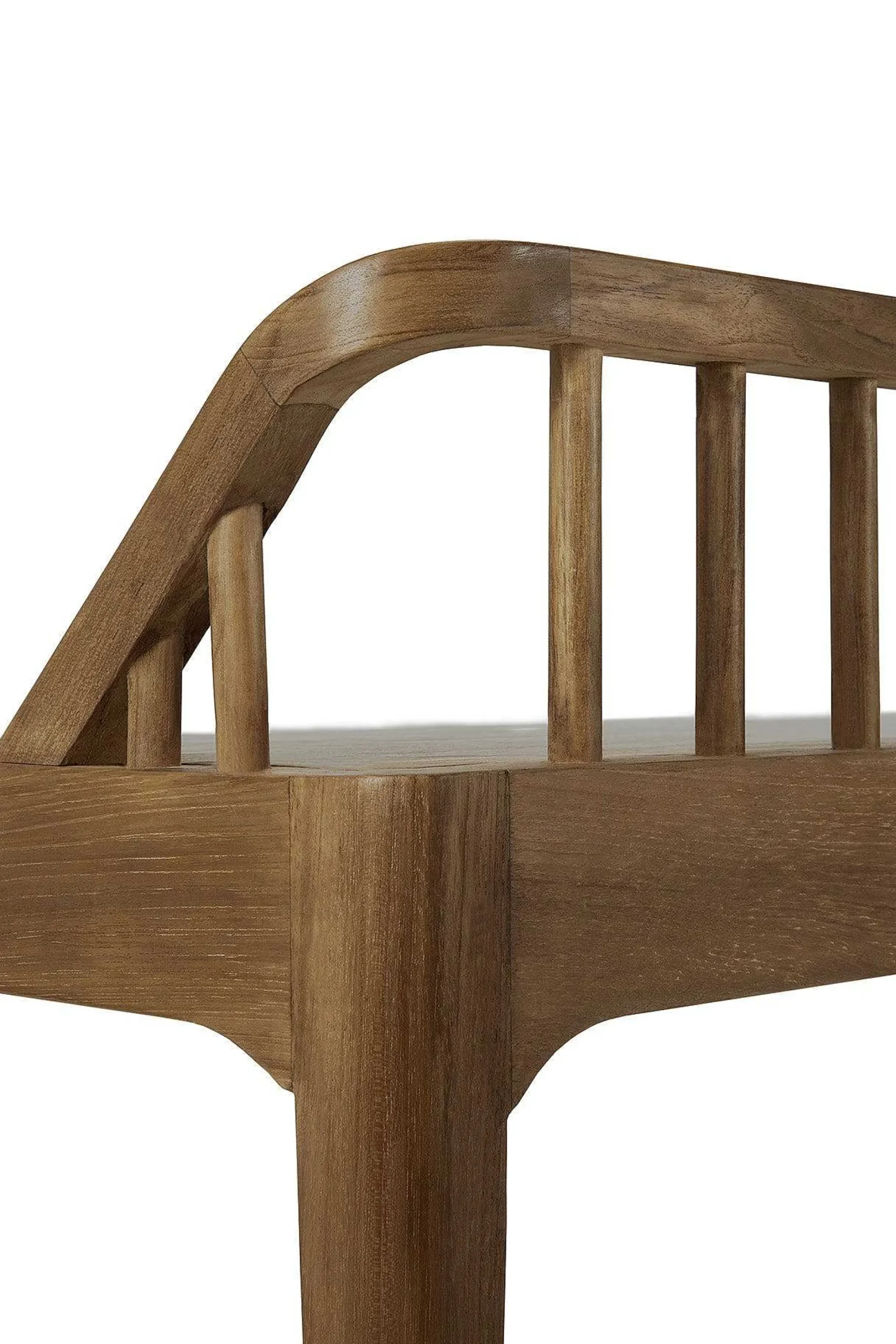 Spindle Solid Reclaimed Teak Bench