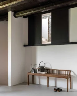 Spindle Solid Reclaimed Teak Bench