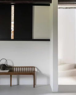 Spindle Solid Reclaimed Teak Bench