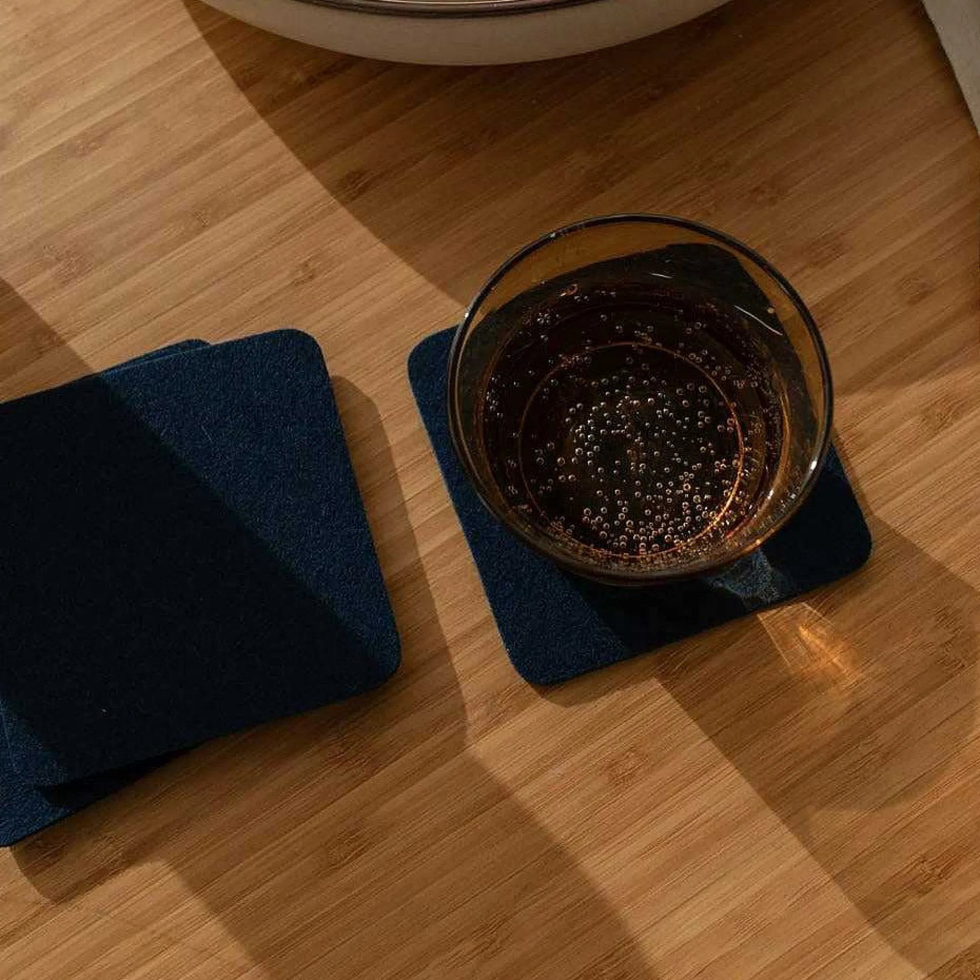 Square Felt Coaster, Set of 4, Marine