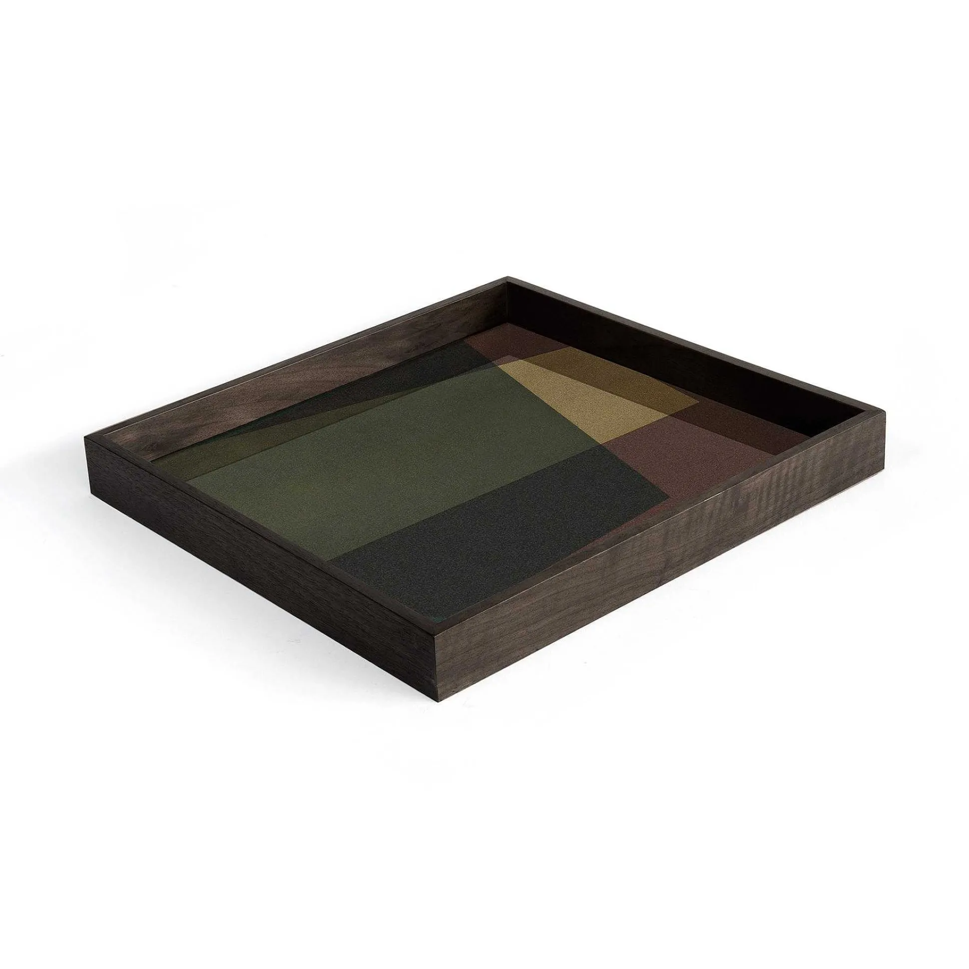 Square Glass Angle Tray, Slate, Small